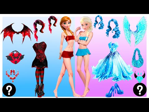 Frozen : Elsa ,Anna 😇😈 Good vs Bad | Style Wow