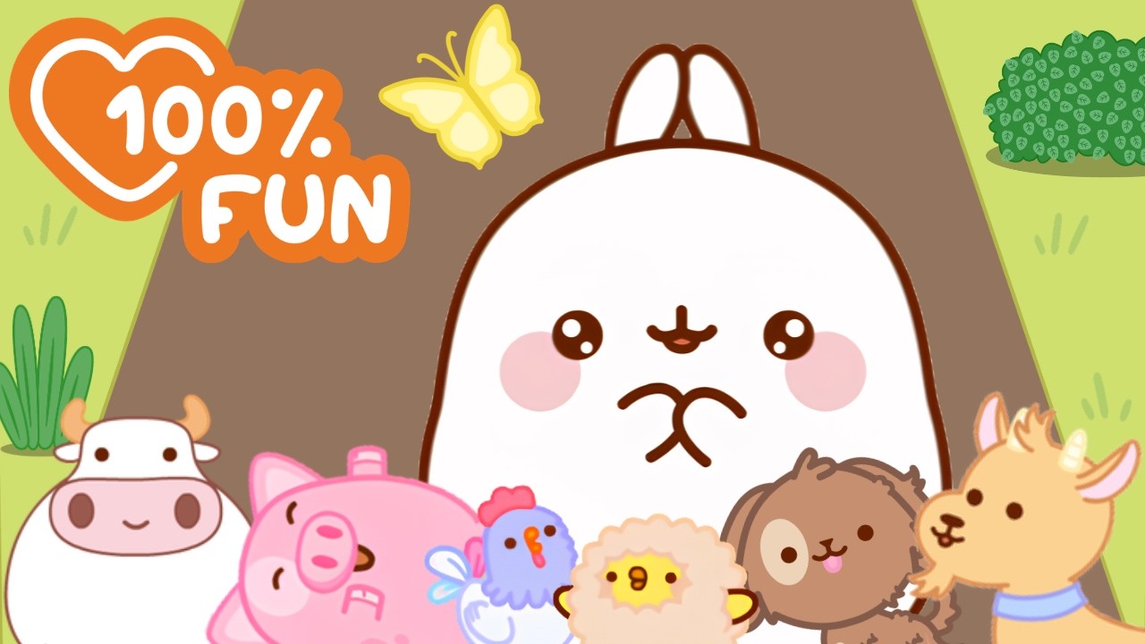 Cutest Baby Farm Animals 🐷🐔Molang & Piu Piu’s Animal Friends