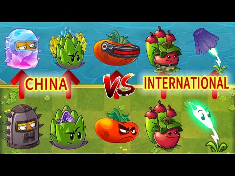 PvZ 2 All Plants Сhallenge - Chinese plants vs international plants Who Can Win？(Part 4)