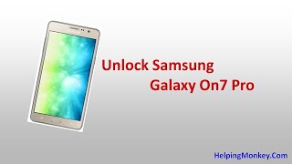 How to Unlock Samsung Galaxy On7 Pro Mobile - When Forgot Password