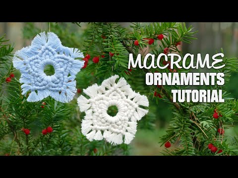 DIY Macrame Star Ornament Tutorial Handmade Christmas Tree Decoration