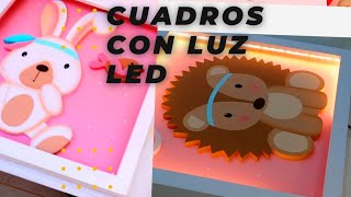 Diy💡 CÓMO HACER CUADROS DE BEBÉ CON LUCES LED🚨 #tirasled #diycrafts  #art