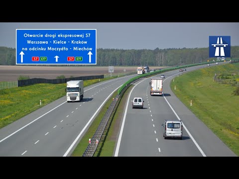 Otwarcie drogi ekspresowej S7 Warszawa - Kraków na odcinku Moczydło - Miechów