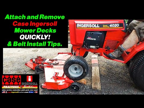 How To Quickly Install & Remove Case Ingersoll Mower Decks & Belt Tips. No Tools Or Disassembly.