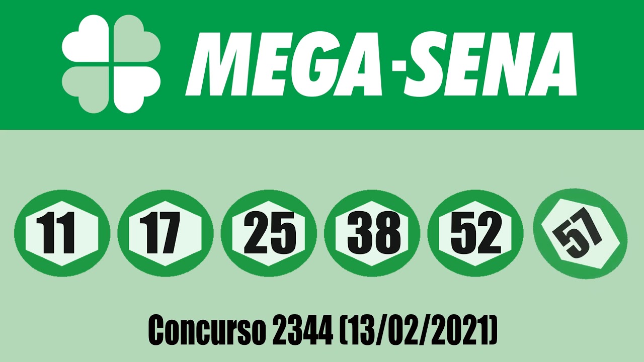 Resultado Mega Sena - Concurso 2344 (13/02/21)