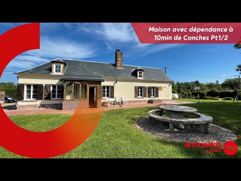 À VENDRE - PARTIE 1/2 Maison Normande avec dépendance proche Conches (présentation)
