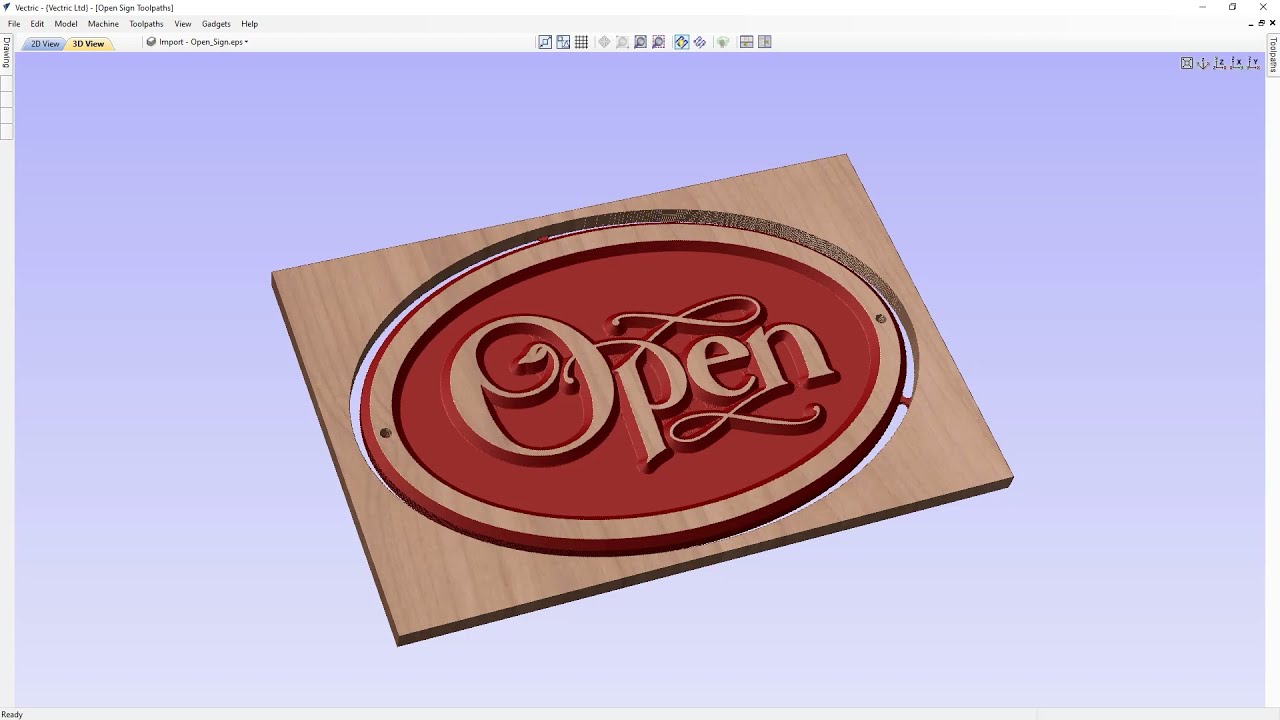 Open Sign | Vectric V11 Tutorials