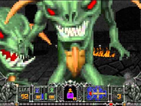 Hexen: Beyond Heretic - Battle with Korax as Cleric