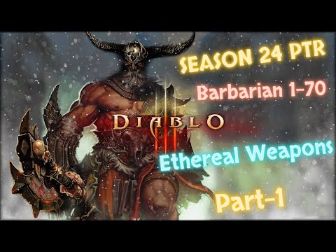 Diablo 3 Season 24 PTR | Barbarian 1-70 | Patch 2.7.1 | Let's Play