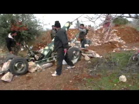 استهداف تجمعات قوات النظام في حاجز السمان بواسطة قذائف مدفع محلي الصنع من قبل ألوية أبو العلمين ضمن مجريات معركة غارة الله