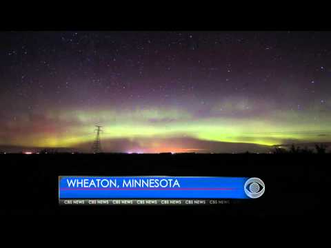 Time-lapse of aurora borealis over Minnesota