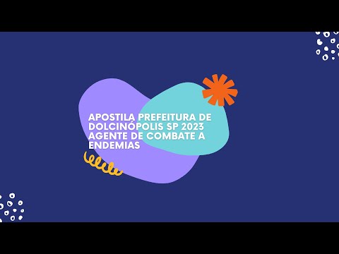 Apostila Prefeitura de Dolcinópolis SP 2023 Agente de Combate a Endemias