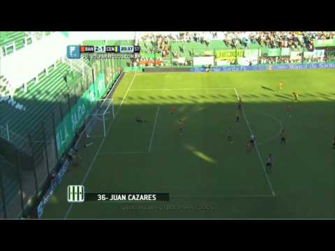 Gol Cazares. Banfield 2 - Central 1. Fecha 19. Primera División. Fútbol Para Todos.