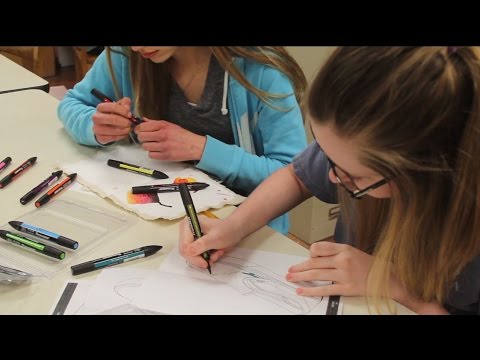 Student Prepare for Vans Custom Culture Competition