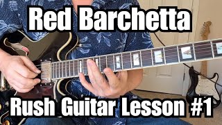 RUSH Red Barchetta GUITAR LESSON W/Tab Pt. 1 