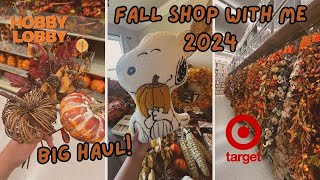 FALL SHOPPING & HAUL| COZY FINDS | HOMEGOODS, TJMAXX, KIRKLANDS, HOBBY LOBBY & MICHEALS