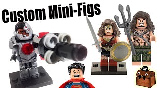 YouTube thumbnail: Justice League Movie LEGO Custom Minifigures