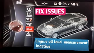BMW Engine oil measurements inactive , issues solution