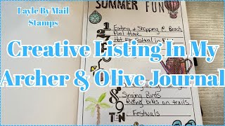TRYING OUT CREATIVE LISTING IN MY ARCHER & OLIVE NOTEBOOK