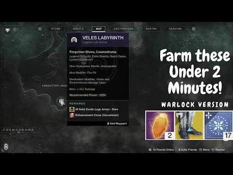 Solo Legend Veles Labyrinth farm under 2 minutes (Warlock) | Destiny 2