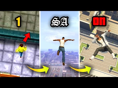 WASTED BY FALLING FROM A HIGH PLACE In GTA Games (Evolution)
