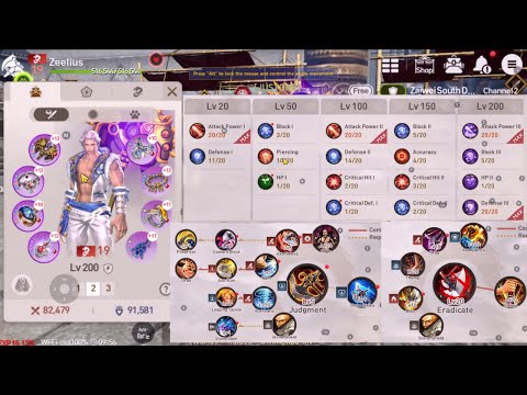 Status Progress Zeelius di Blade and Soul Revolution