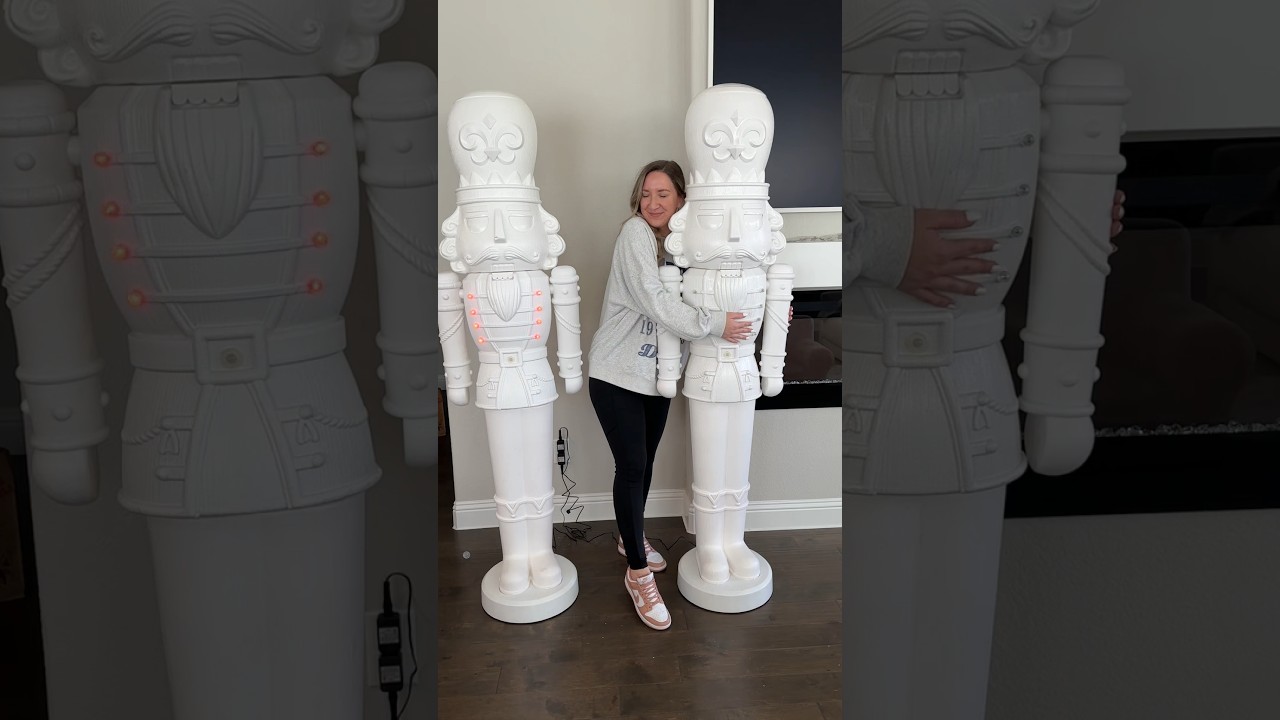 I love them! They come in red too! #christmasdecor #christmas #nutcrackers #christmasporch