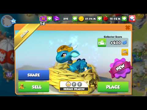 Hatching the DIVINE HERMES DRAGON + unlocking first element - Dragon Mania Legends