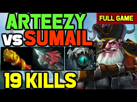 Arteezy MID Sniper vs Sumail CARRY Troll Warlord - 9k Average MMR Game