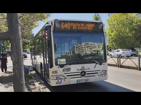 Autobuzul Mercedes-Benz Citaro Euro 3 4495 părăsind stația Bd. Nicolae Grigorescu, pe linia 640