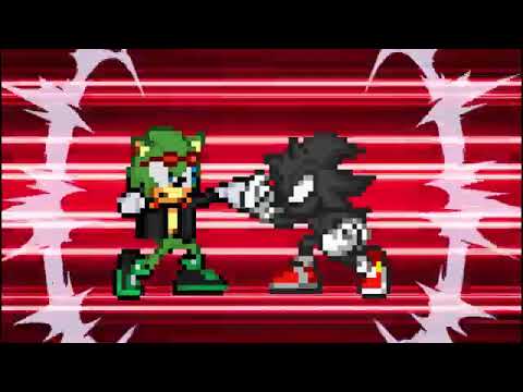 Scourge Vs Dark Sonic Sprite Animation 