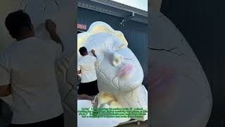 DIY Foam Sculpture Magic! Turn Simple Blocks into a Giant Floral Crowned Head with Moss