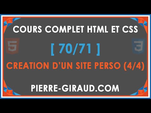 COURS COMPLET HTML ET CSS 1 71 Présentation du cours