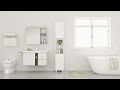 Mobile da Bagno Bianco 30x30x179 cm in Legno Multistrato - Foto miniatura 4