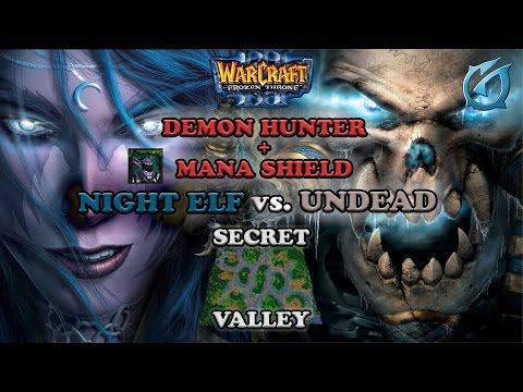 Grubby | Warcraft 3 The Frozen Throne | NE vs. UD - Demon Hunter Mana Shield - Secret Valley