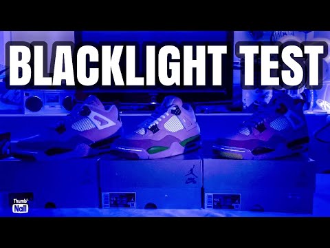 BLACKLIGHT REAL vs FAKE  Air Jordan 4 SB Pine Green Sneakers | This was EASY