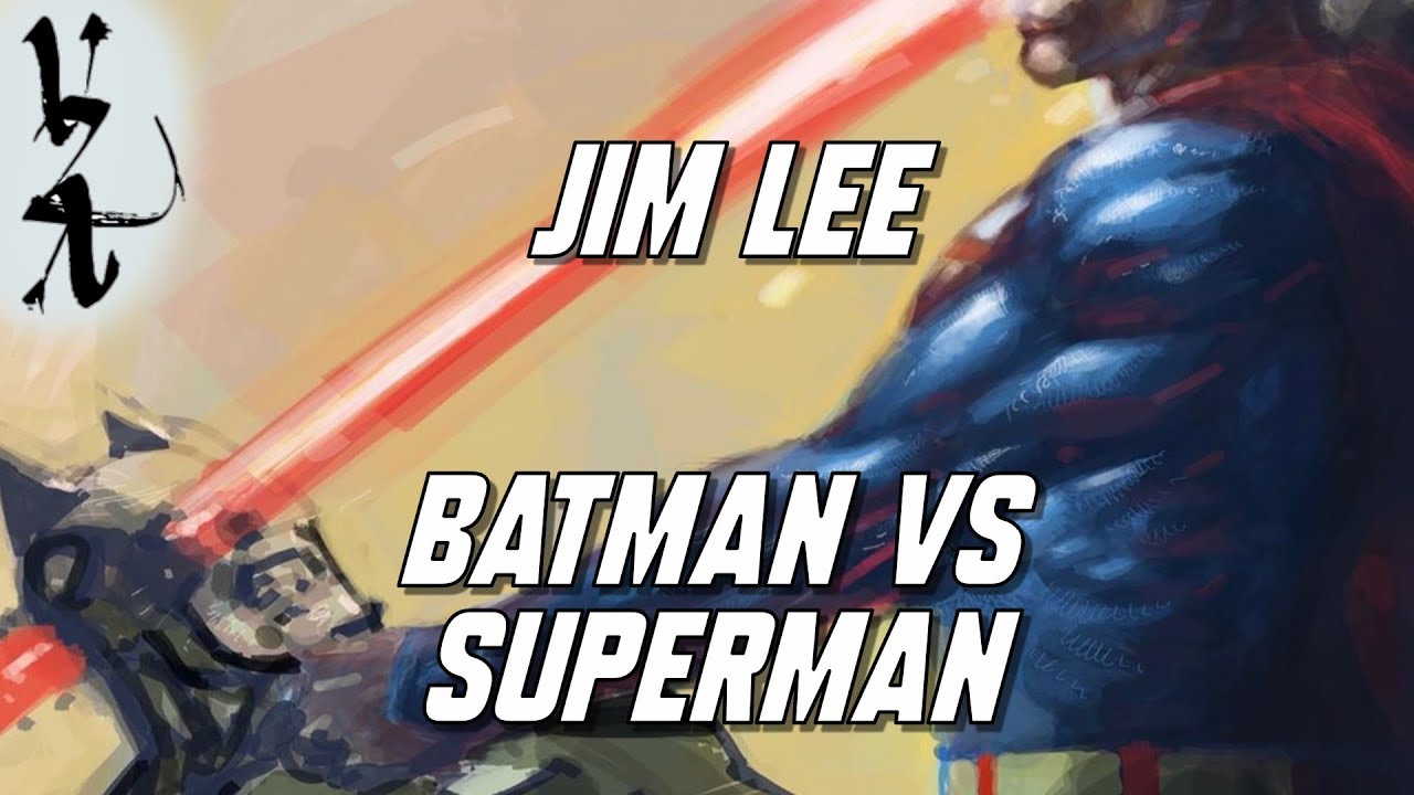 #ArtRush -  Jim Lee digitally paints Batman vs Superman