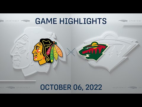 NHL Preseason Highlights | Blackhawks vs. Wild - October 6, 2022