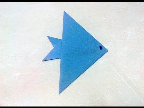 How to make an origami fish.