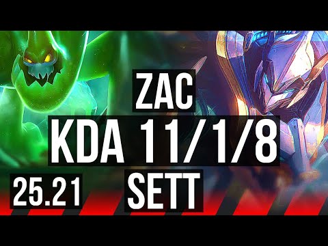 ZAC vs SETT (TOP) | 11/1/8, Dominating | KR Diamond | 25.21
