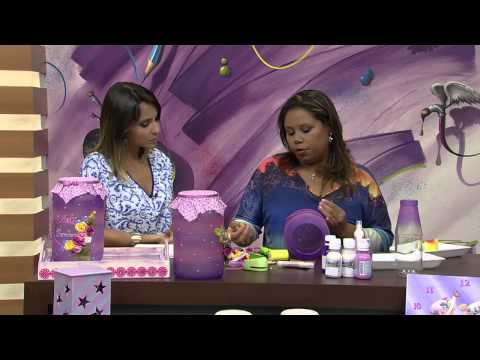 Mulher.com 04/02/2014  - Kit vidro e bandeja com scrap - Adriana Teixeira  (Bloco 2/2)