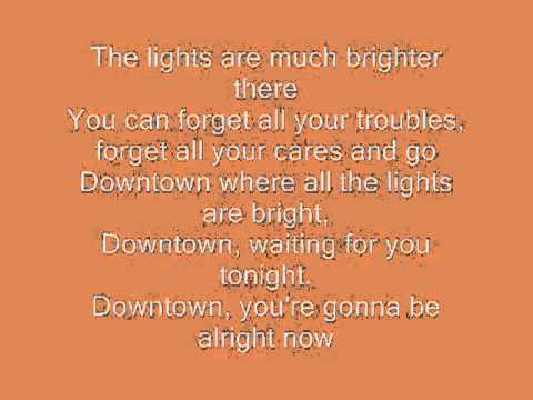 Downtown  Petula Clark with lyrics