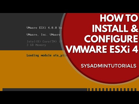 vSphere 4 - How To Install and Configure VMware ESXi 4
