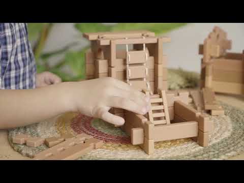 Slide 6 - Tabletop Notch Blocks, Western Set, 129 Pieces (video)