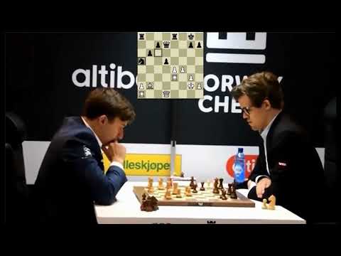 BEAUTIFUL TACTICAL ENDGAME!!! Sergey Karjakin Vs Magnus Carlsen - Blitz Chess 2017 Norway