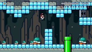 Super Warp World 3-2 Frosty Beetle Grotto any% RTA speedrun route