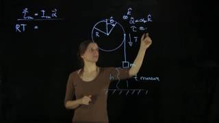 31.3 Worked Example - Find the Moment of Inertia of a Disc from a Falling Mass