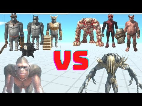 SCOURGE + GORO VS PRIMATES AND INFERNALS  - ANIMAL REVOLT BATTLE SIMULATOR