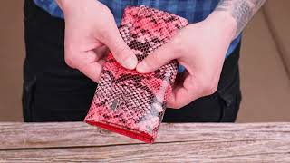 Яскравий жіночий гаманець з натуральної фактурної шкіри з тисненням під змію Canpellini 21627 різнокольоровий