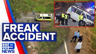 Man killed after plunging into Queensland creek | 9 News Australia